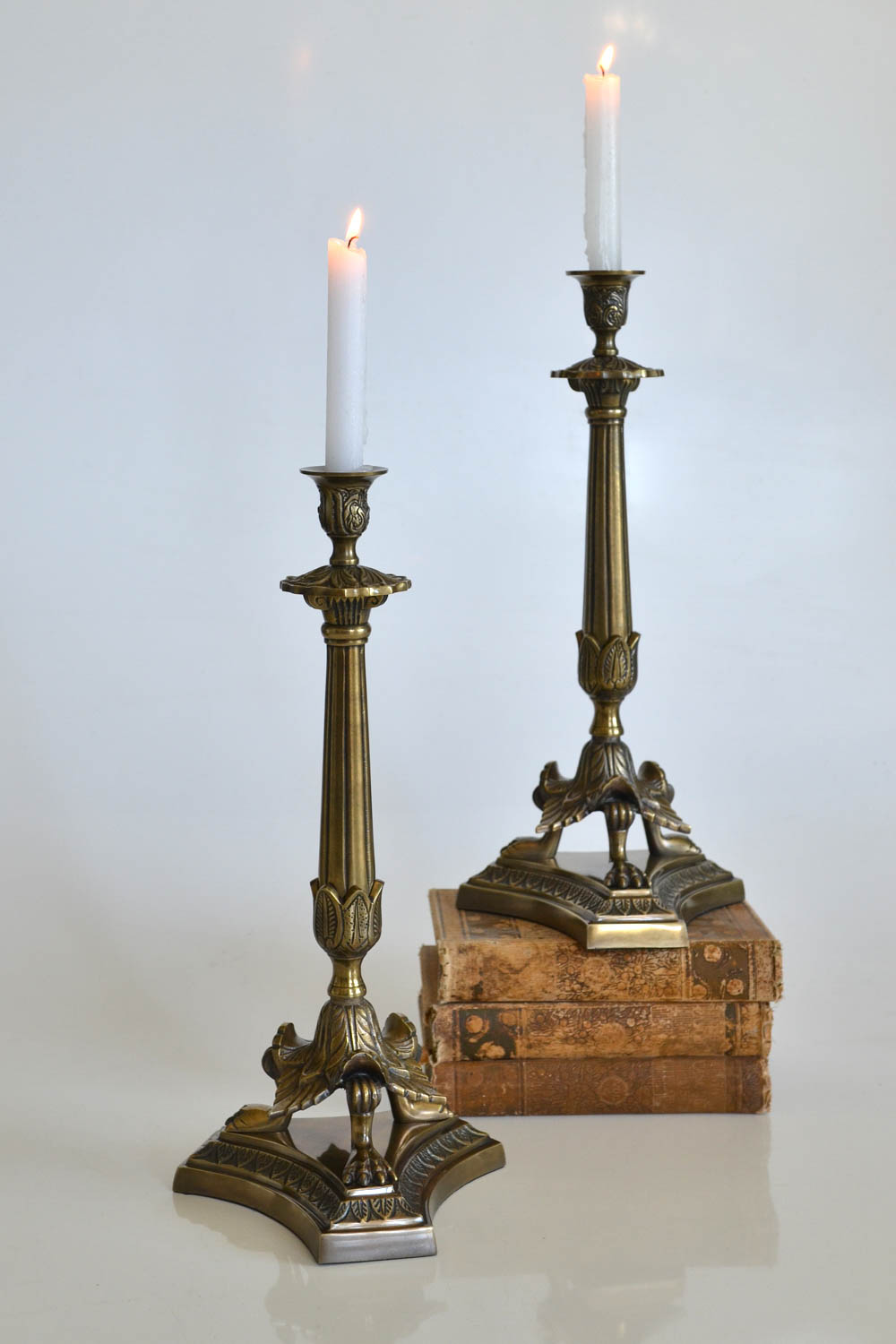 Brass Eagle Feet Candlestick - Image 3