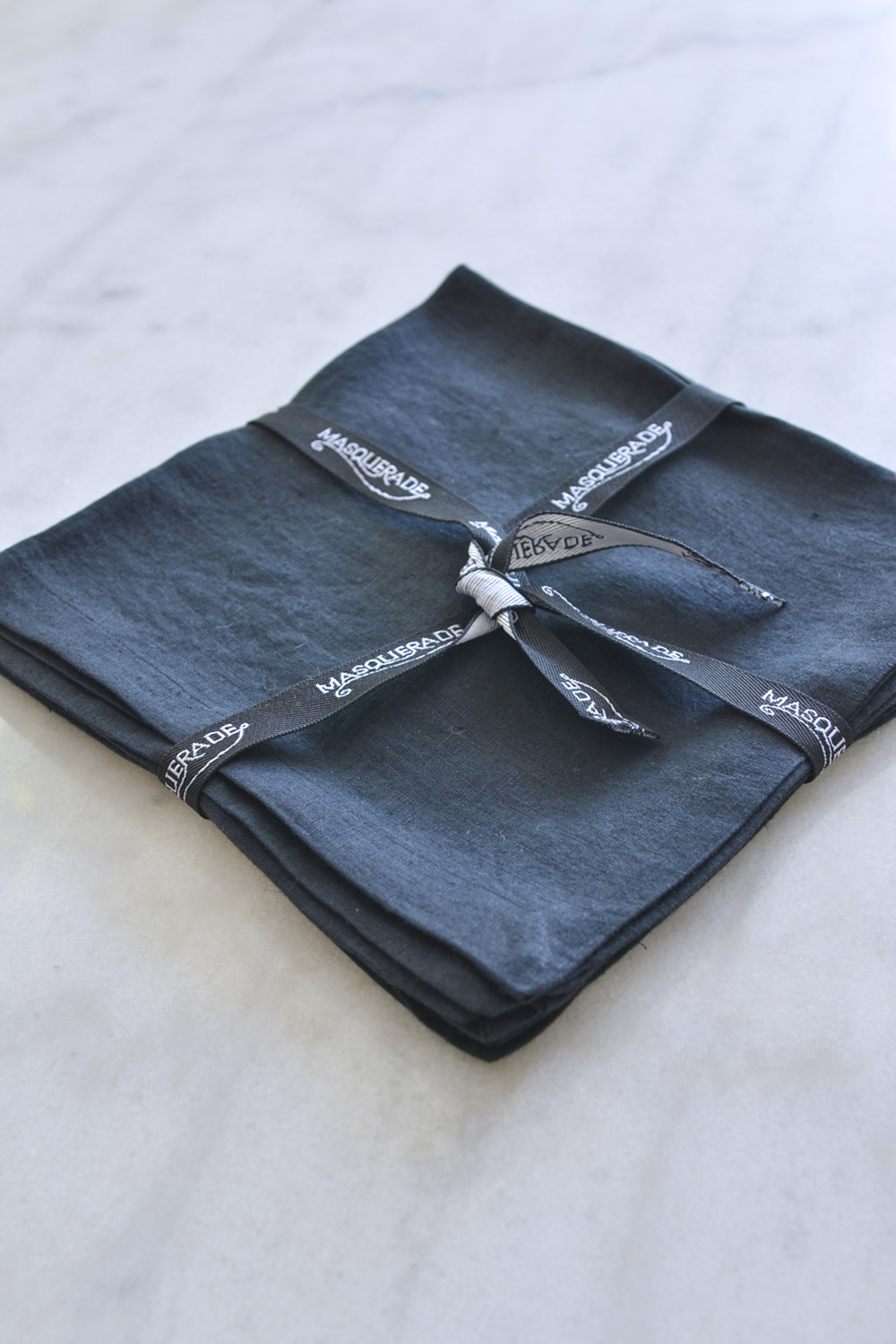 Black Linen Dinner Napkins - Image 2
