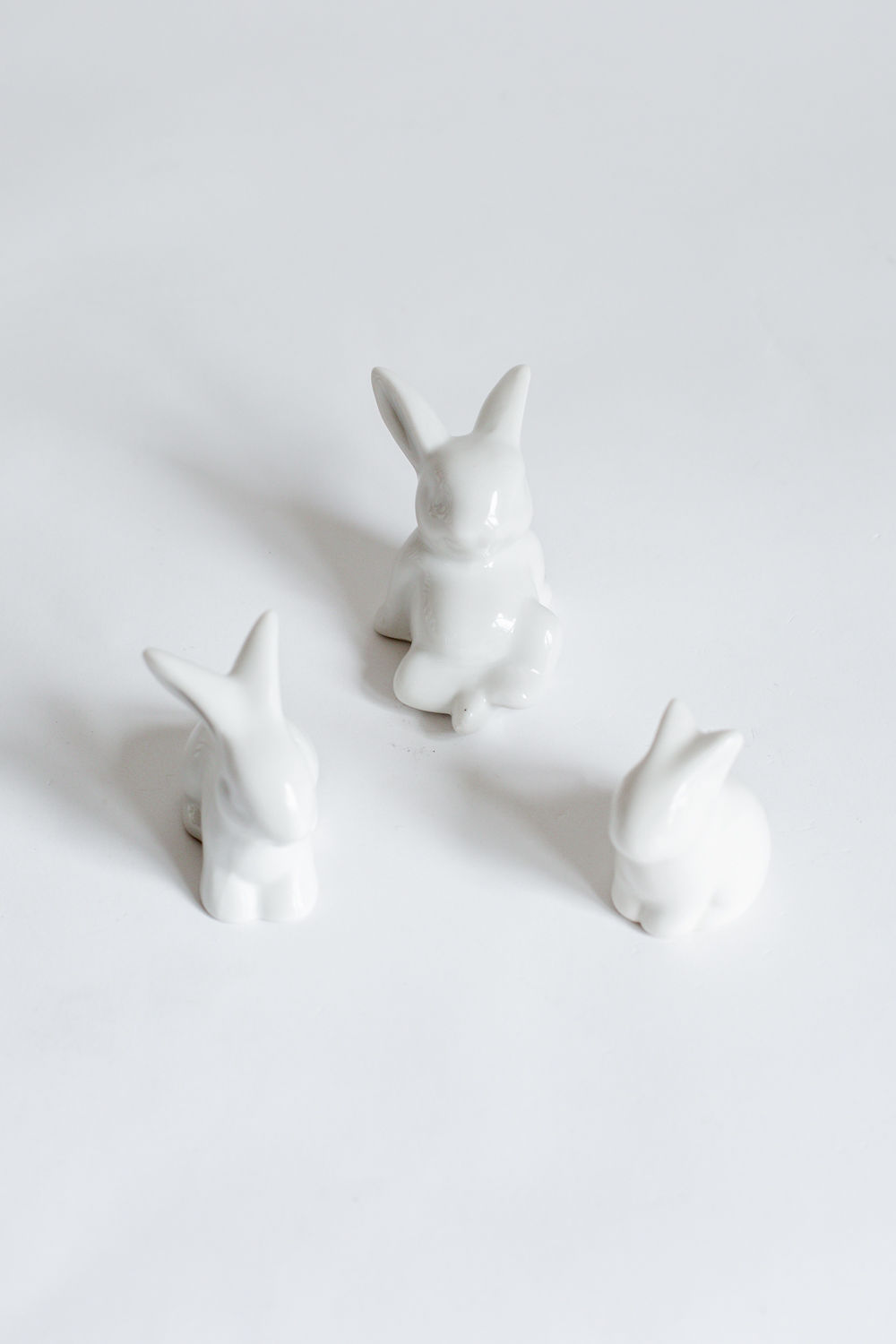 Baby White Bunnies. Set of 3