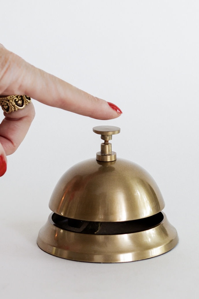Brushed Brass Desk Bell
