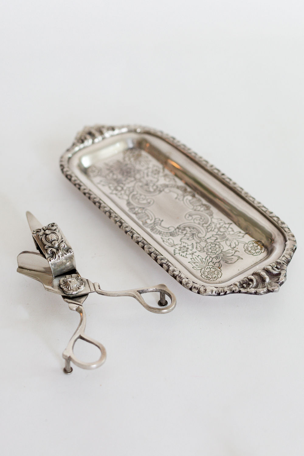 Victorian Snuffer and Tray