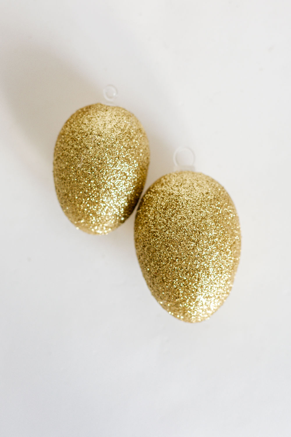 Hanging Glitter Gold Eggs. Set of 10 - Image 3