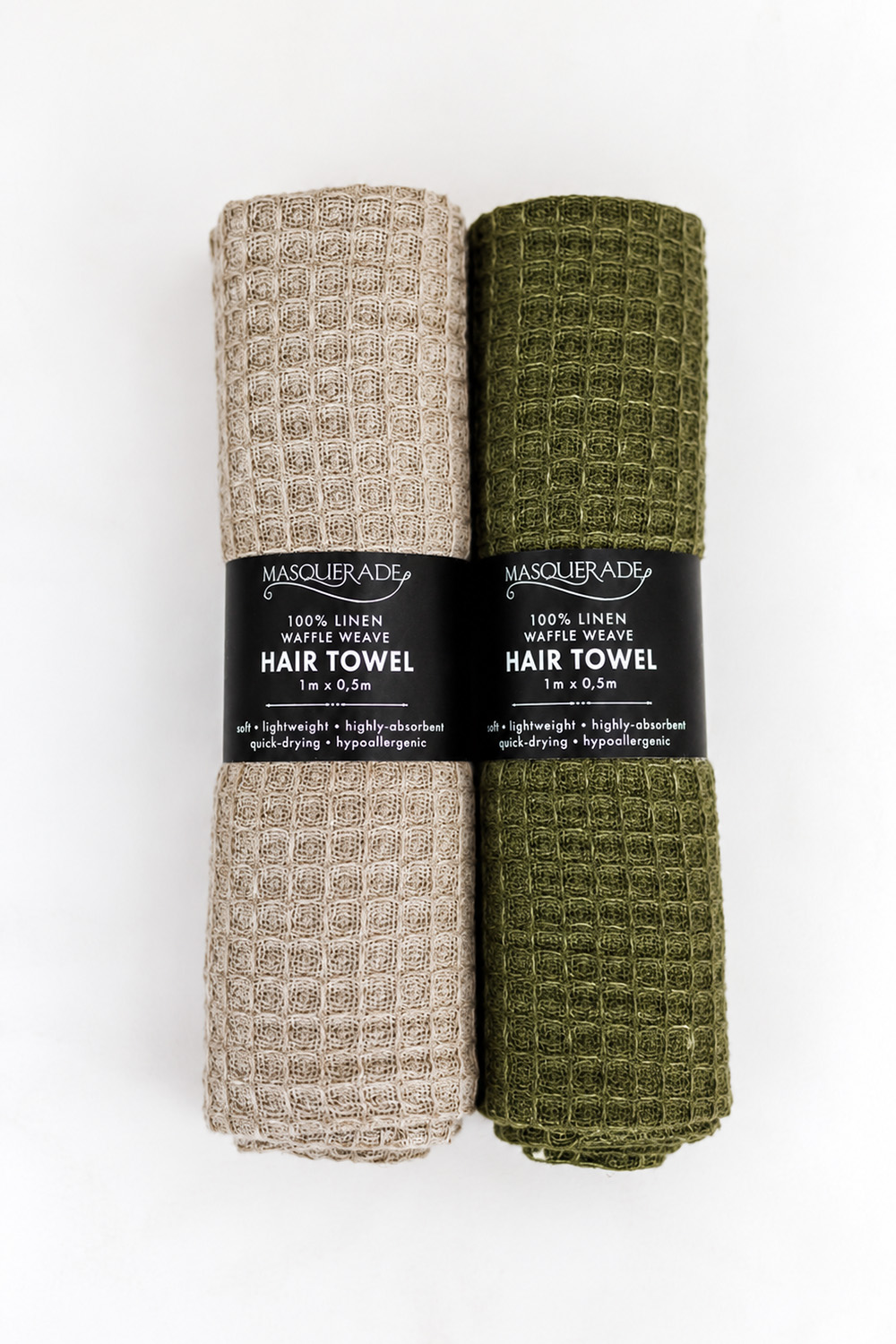 Linen Waffle Weave Hair Towels